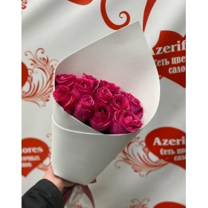 Купить букет из 11 розовых роз с доставкой в Комсомольске-на-Амуре