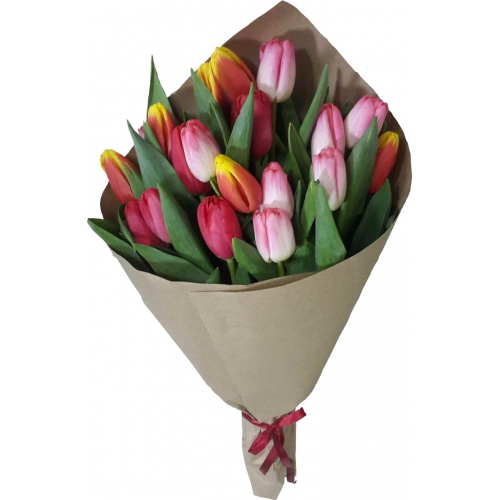 Купить букет из 19 тюльпанов в Комсомольске-на-Амуре