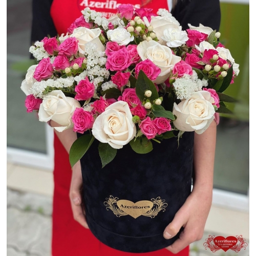 Коробка цветов «Мягкость» с доставкой в Комсомольске-на-Амуре