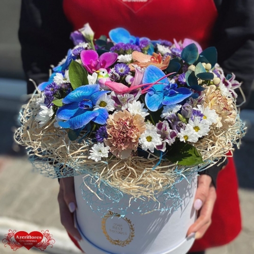 Летняя коробка цветов с доставкой в Комсомольске-на-Амуре