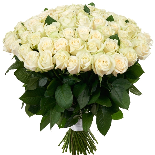 Купить охапка из 101 белых роз в Комсомольске-на-Амуре